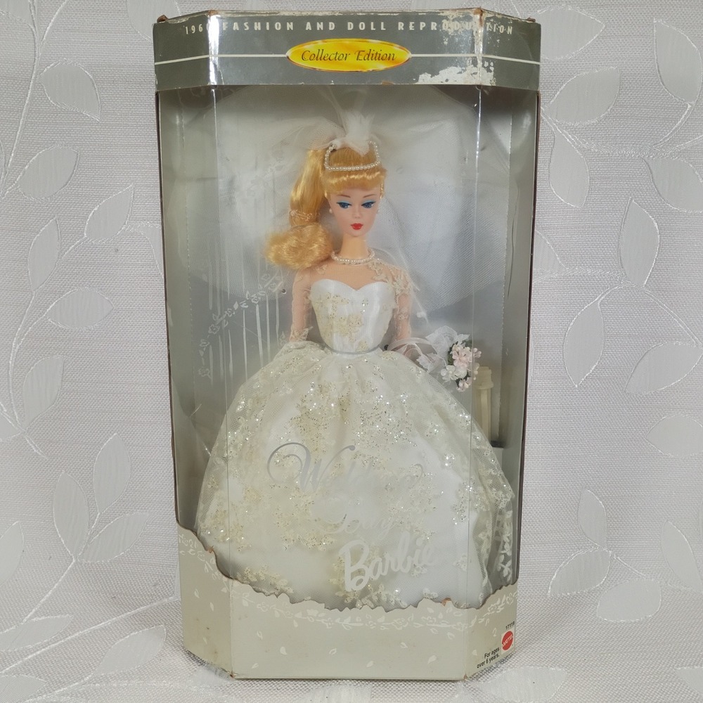 1996 Wedding Day Barbie Collector Edition 1960 Reproduction Doll 17119 Mattel